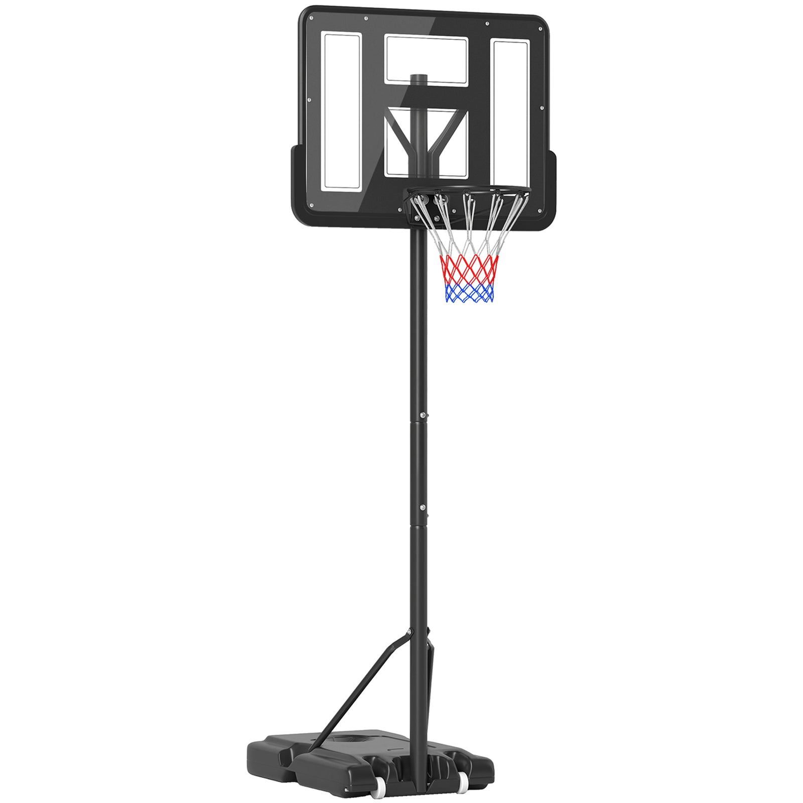 Basketball Hoop Stand 160-305Cm Adjustable Basketball Hoop W/ Moving Wheels