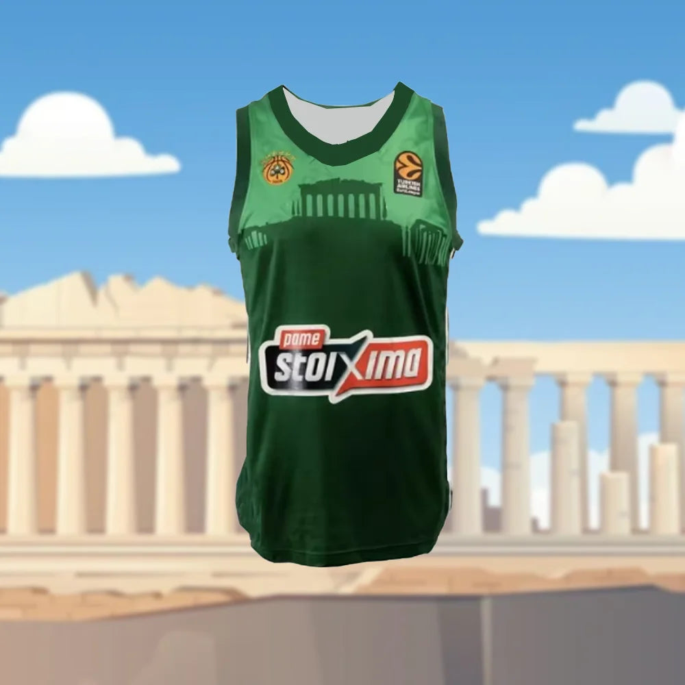 2025 New Arrivals Panathinaitkos Basketball Jersey Fan Special Jersey Kit Greece Men Summer Basketball Sports Jersey Vest Tshirt