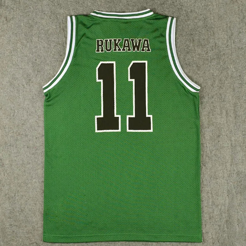 Anime Cosplay Costume Shohoku 10 Sakuragi Green Basketball Jersey Tops Shirt Sport Wear School Basketball Team Uniform