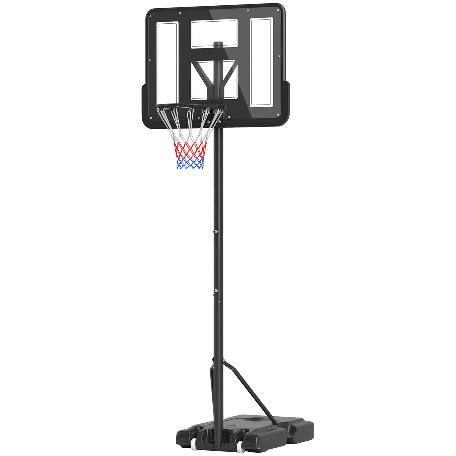 Basketball Hoop Stand 160-305Cm Adjustable Basketball Hoop W/ Moving Wheels